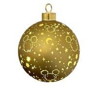 Christmas Inspirations Boule de Noël Mickey Mouse lumineuse - 10 cm - Boule en verre avec LED blanc chaud - Disney - Licence officielle - Décoration de Noël à piles et figurine de collection