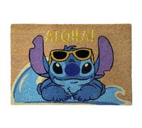 Christmas Inspirations Disney Tapis de sol, en coco Stitch Aloha, 40 x 60 cm, pour l'intérieur et l'extérieur, tapis de porte d'entrée, printemps, été, paillasson, anti-salissures