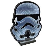 Christmas Inspirations Stormtrooper Infinity Light Lampe LED 36 cm | Bloc d'alimentation inclus, plastique avec base en bois, décoration de fan sous licence officielle, décoration d'hiver et de