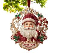 Christmas Ornaments Santa - Seasonal Cute 2D Acrylic Decoration, Christmas