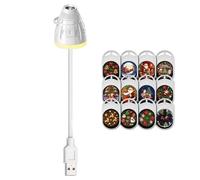 Christmas Projector Light USB Plug in 5D Holographic Night Lamp | Christmas Projector Light, USB Plug-in 5D Holographic Night Lamp with Flexible Goose-Neck Tree Design, Touch Stepless