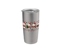 Christmas Snowman Soccer Cute Holiday Player Festive Sports Gobelet isotherme en acier inoxydable double paroi