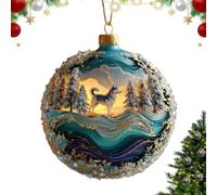 Christmas Story Décoration 2D Loup Acrylique Père Noël Neige Décoration | Centre de table d'intérieur de Noël pour fenêtre, vacances, fête d'anniversaire, bureau, chambre, cour, ferme, jardin