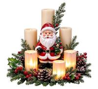 Christmas Tabletop Centerpiece - Flameless Candle Glow Holiday Light | 7.87x7.87x9.06in / 20x20x23cm (500g) | Premium Acrylic | Christmas Tabletop Centerpiece Light Ornament with Warm Flameless