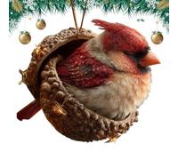Christmas Tree Acrylic Ornaments - Hangable 2D Flat | Christmas Acrylic Animal Motif Ornament, For Wall Living Room Windowsill Garden Shoulder Bag