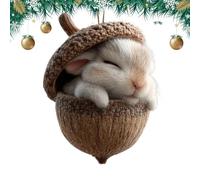 Christmas Tree Acrylic Ornaments - Hangable 2D Flat | Christmas Acrylic Animal Motif Ornament, For Wall Living Room Windowsill Garden Shoulder Bag