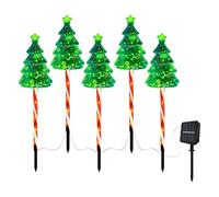 Christmas Tree Pathway Light - 600mAh Solar Powered Waterproof, Outdoor Decorative Garden Lamps | Energy Efficient Lighting, Easy to Install, Long-Lasting Illumination, Ideal for Yard, Driveway, Patio