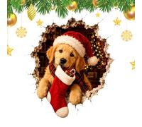 Christmas Wall Stickers 2D Crack - Wall Break In Design Mirror Decals Decor | Christmas Decorations Indoor for Door Home Room Party Store | Restaurant School Dorm Christmas Wall Stickers 2D Crack Wall In