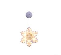 Christmas Window Lights Acrylic 20cm Timer Dual for Power | Includes tree snowflake round sign set Easy installation with strong suction cups Warm white glow acrylic material