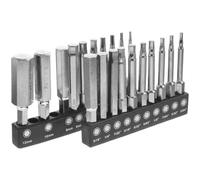 Chrome-vanadium Jeu de Forets Hexagonaux Longs, 60mm Acier | Assortiment Multifonction, Précision de Vissage, Résistance à Rouille, pour Atelier Automobile et Usine Électronique