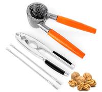 ChromLives Casse - Noisette Noix Pack de 4, Casse - Noisette Multifonctionnel, Noix Noisette Crabe Casse Homard Casse Outil en Alliage de Zinc pour Toutes Sortes de Noix Fruits de Mer
