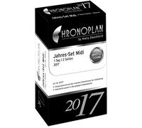 Chronoplan 50297 Calendrier einlage 2017 (Année Lot de 1 semaine/2 pages) Blanc Midi (avec planning journalier)
