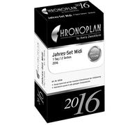 Chronoplan 50536 Set kalendarium Année Midi, 1 jour/1 page, 2016, 1 pièce, blanc