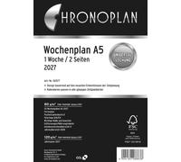 Chronoplan 50577, agenda hebdomadaire, année 2027, format A5, couleur blanche