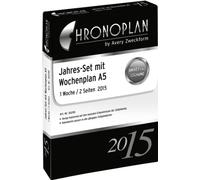 Chronoplan kalendarium Set Année 2015, 1 pièce, blanc A5 (mit Wochenplan)