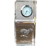 Chrt - horloge en cristal avec photo, photo de chien dans le cristal, horloge de table personnalisée de la marque Art-Dog