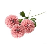 Chrysanthème artificiel en soie - Boule d'hortensia réaliste pour bouquets de mariée - Décoration à faire soi-même - 27,9 cm (curry rouge)