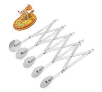 CHSEROK Roulette a Pizza, 5-Roues Coupe-Pizza Rouleau de Pâte, Matériau en Acier Inoxydable, pour Pizzas, de la Pâte à Pâtes, des Biscuits et des Crêpes