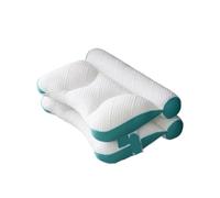 CHTKAGV Paquet de 2 oreillers en Mousse 60x40cm, lit Confortables for Dormir(Green)