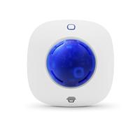 Chuango WS-105 Sirène Intérieure sans Fil - Alarme Antivol avec Lumière Stroboscopique Clignotante Bleue - Système de Sécurité Performant pour Maison - Volume 90 DB - Compatibles avec Accessoires