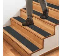 CHUANGSEED Lot de 12 rubans adhésifs antidérapants pour marches d'escalier - 10,2 x 76,2 cm - Grain 80 - Bandes antidérapantes imperméables et robustes pour marches, terrasses, escaliers