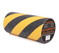 CHUANGSEED Ruban adhésif antidérapant jaune et noir 30,5 cm x 10,6 m haute adhérence pour intérieur/extérieur antidérapant rouleau de ruban d'avertissement de traction