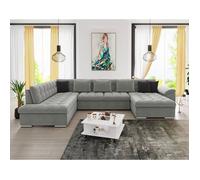 Bestmobilier Chuck canapé panoramique convertible - Gris