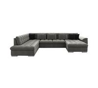 Chuck - canapé panoramique XXL - convertible avec coffre - 7 places - gauche - Gris