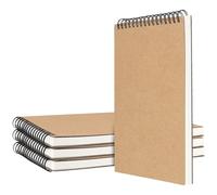 CHUENHEI Lot de 4 Carnets de Croquis A5 - Sketchbook A5 avec 60 Pages - Papier 185g pour Dessin - Format 14,7 x 21 cm - Marron - Design à Rabat Supérieur