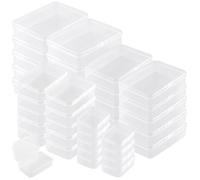 CHUENKUK Lot de 40 Petites Boîtes de Rangement en Plastique Transparent avec Couvercle pour Diamond Painting, Perles, Bijoux, Travaux Manuels - 4 Tailles