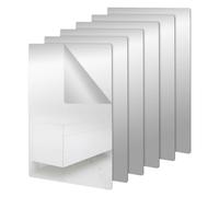 CHUENKUK Lot de 6 Pièces Miroir Mural Autocollant, Autocollant Mural Décorative Auto Adhésifs, Miroir Acrylique A4 Flexible pour Salle de Bain Salon Chambre, 20 x 30 cm