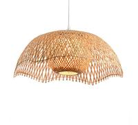 CHUERAK Lampes suspendues à dôme à double couche, chapeau d'herbe, lampes tissées à la main, nordique, Homestay, lampe suspendue, lampe à suspension en rotin américain bohème