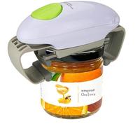 Chulovs - Ouvre-bocal électrique - gadget de cuisine solide et robuste pour bocaux scellés - ouvre-bocal automatique mains libres avec moins d'efforts pour ouvrir (Blanc)