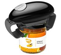 Chulovs - Ouvre-bocal électrique - gadget de cuisine solide et robuste pour bocaux scellés - ouvre-bocal automatique mains libres avec moins d'efforts pour ouvrir (Noir)