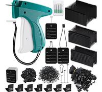Chumia 3576 Pcs Tagging Gun Clothes Garment Tag Attacher Kit with Needles Standard Plastic Barbs Fasteners Hang Label Strings Gourd Safety Pins Retail Price Size Label for Warehouse(Black)