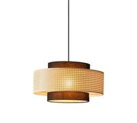 CHUNGYANG Lampe À Suspension De Style Bohémien E27 Base Rétro Chinois Salon Lustre Restaurant Rotin Art Suspendu Lumières 1 Tête Hauteur Réglable Luminaire pour Cuisine Îlot Table À Manger Bar