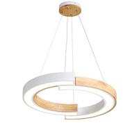 CHUNGYANG Lampes Suspendues À LED De Conception Scandinave, Lampe Suspendue En Métal D'art En Bois Avec Abat-jour En Acrylique, Luminaires De Plafond De Décoration De Maison À Lumière Blanche Créative