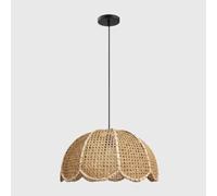 CHUNGYANG Lustre Vintage En Rotin Tressé À La Main, Suspension Lumineuse Pour Salle À Manger, Chambre, Salon, Abat-jour En Rotin Naturel, Luminaire Pour Îlot De Cuisine Ou Restaurant.