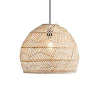 CHUNGYANG Suspension De Cuisine En Rotin Tressé À La Main Avec Câble De Suspension Réglable, Style Ferme Vintage, Idéale Pour Un Îlot De Cuisine Ou Une Salle À Manger. Abat-jour En Osier Naturel.