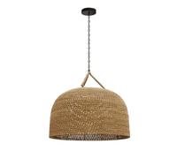 CHUNGYANG Suspension De Style Campagnard Pour Îlot De Cuisine, Abat-jour Tissé Naturel, Fil De Suspension Réglable, Lustre En Corde De Chanvre Naturelle, Luminaire Pour Salon De Thé, Restaurant, Entré