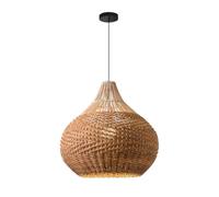 CHUNGYANG Suspension E26 À Abat-jour Naturel, Style Ferme, Avec Câble De Suspension Réglable. Luminaire Suspendu Vintage Idéal Pour Îlot De Cuisine Ou Salle À Manger. Installation Facile.