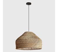 CHUNGYANG Suspension En Rotin Tressé, Style Campagnard, Faite Main, Avec Abat-jour En Rotin Naturel Et Câble De Suspension Réglable.