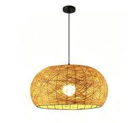 CHUNGYANG Suspension Pour Îlot De Cuisine, Style Bohème, Lampe Suspendue Tissée À La Main, Abat-jour En Osier Créatif Et Personnalisé, Luminaire Vintage, Lampe Décorative D'intérieur De Style Japonais