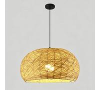 CHUNGYANG Suspension Pour Îlot De Cuisine, Style Bohème, Lampe Suspendue Tissée À La Main, Abat-jour En Osier Créatif Et Personnalisé, Luminaire Vintage, Lampe Décorative D'intérieur De Style Japonais