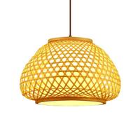 CHUNGYANG Suspension Pour Îlot De Cuisine, Style Chinois, En Bambou Tressé À La Main, Avec Câble De Suspension Réglable Et Douille E27. Idéale Pour Salle À Manger Ou Café.