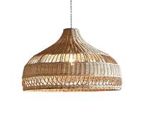 CHUNGYANG Suspension Réglable En Hauteur, Lustre Tissé À La Main, Luminaire Suspendu Pour Restaurant, Entrée, Style Ferme, Lampe Vintage, Îlot De Cuisine, Rotin Tressé, Couloir.