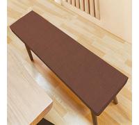 CHUNRONG Coussin de Banc de Taille Personnalisée 36 x 80 cm Coussin Antidérapant Doux Lavable pour Banc de Jardin Lavable pour Baie Vitrée Canapé Terrasse, Brun