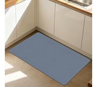 CHUNRONG Tapis de Bain en Pierre de Diatomite Dure 85 x 90 cm Antidérapant Tapis de Bain Antidérapant Décoratif Lavabl pour Salle de Douche, Baignoire, Bleu