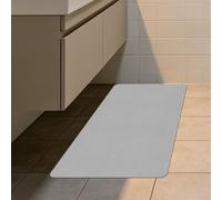 CHUNRONG Tapis Diatomite Salle de Bain 50 x 75 cm Antidérapant Anti Moisissure Tapis de Salle de Bain en Terre de Diatomée Facile à Nettoyer pour de Douche, Baignoire, Gris Clair
