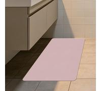 CHUNRONG Tapis Diatomite Salle de Bain 75 x 135 cm Antidérapant Anti Moisissure Tapis de Salle de Bain en Terre de Diatomée Facile à Nettoyer pour de Douche, Baignoire, Rose